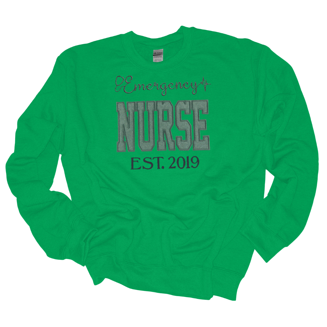 Grey Glitter ED Nurse Hoodie