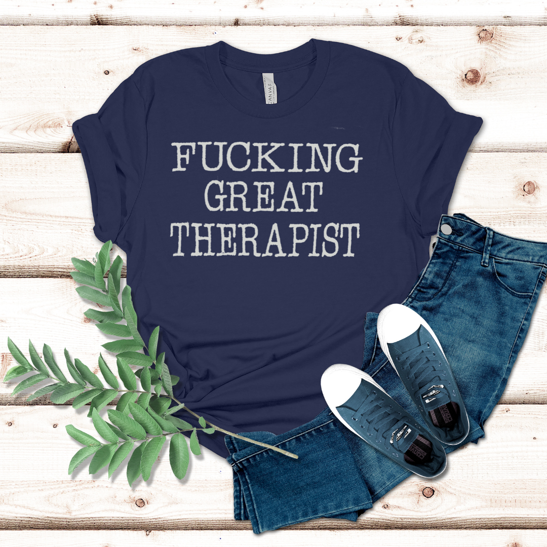 Great Therapy Embroidery T-shirt