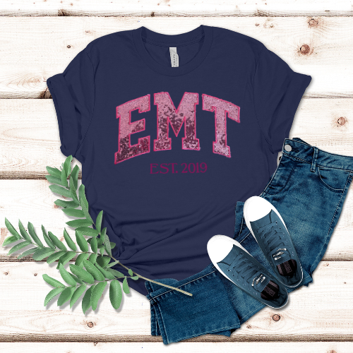 Sequin Embroidery EMT T-Shirt