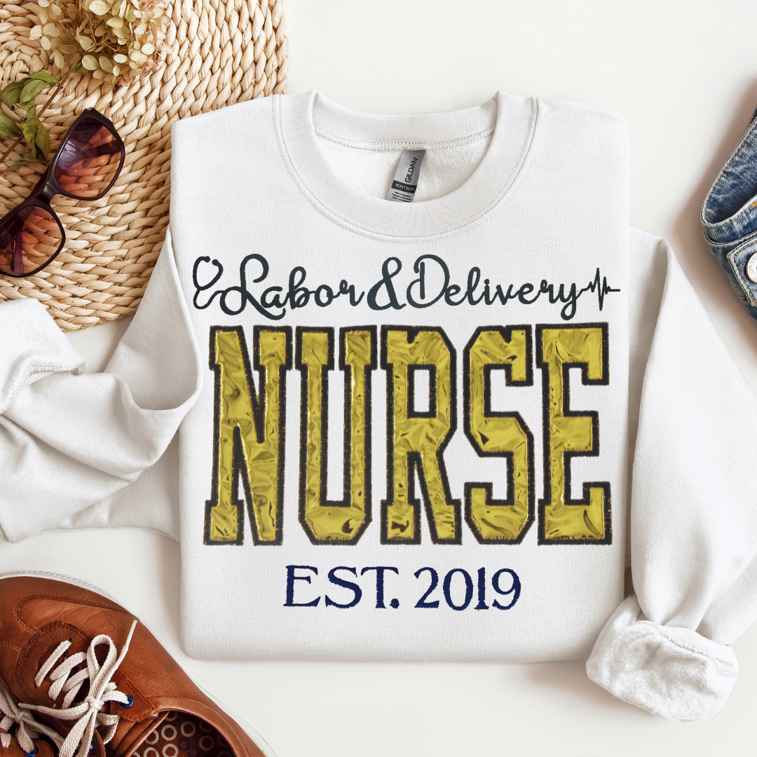 Gold Metallic L&D Nurse Hoodie