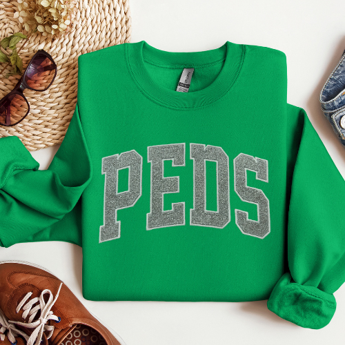 Glitter Pediatric Nurse Crewneck