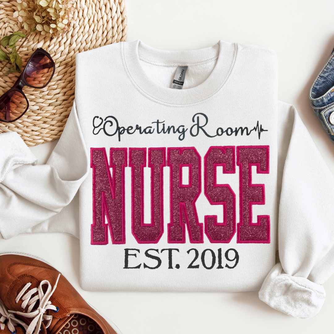 Pink Glitter Operating Room Nurse