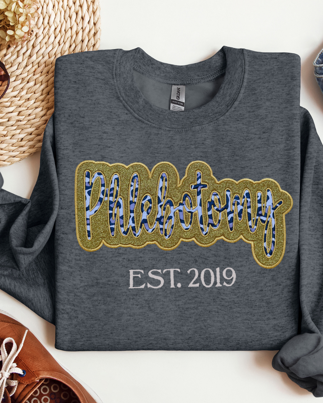 Leopard Phlebotomy Crewneck