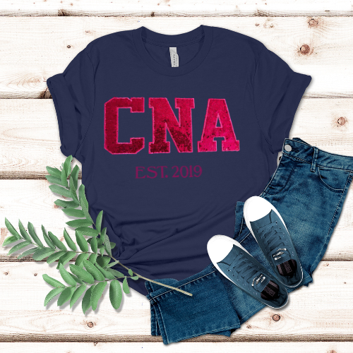Sequin Nurse Tech CNA T-shirt