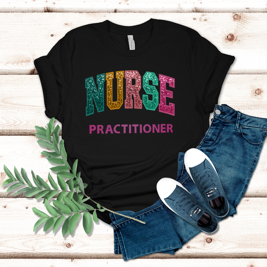 Faux Chenille Nurse Practitioner T-shirt