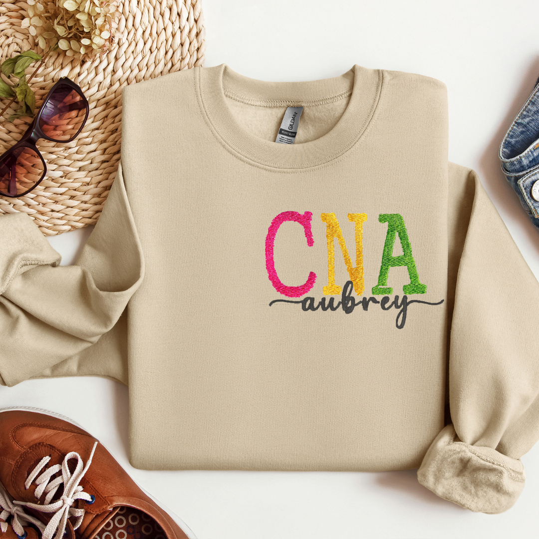Bold Graphic CNA Embroidery Sweatshirt