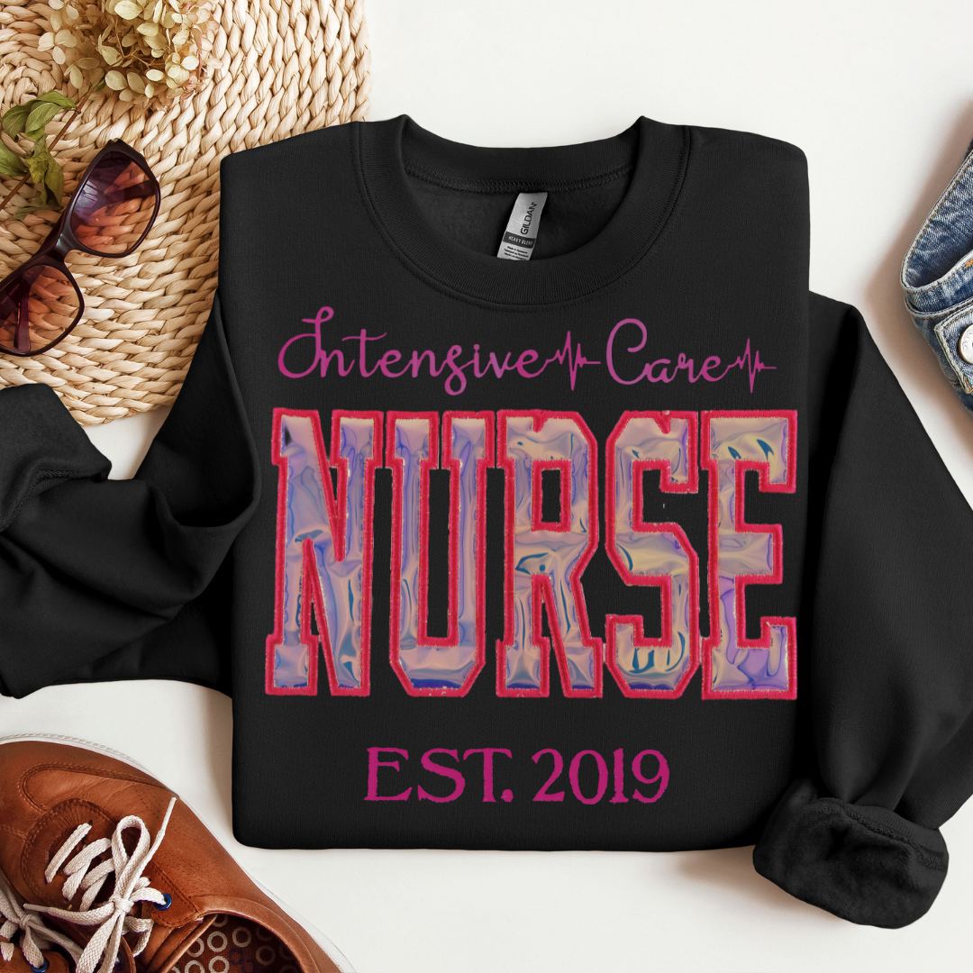 Holograghic ICU Nurse Crewneck
