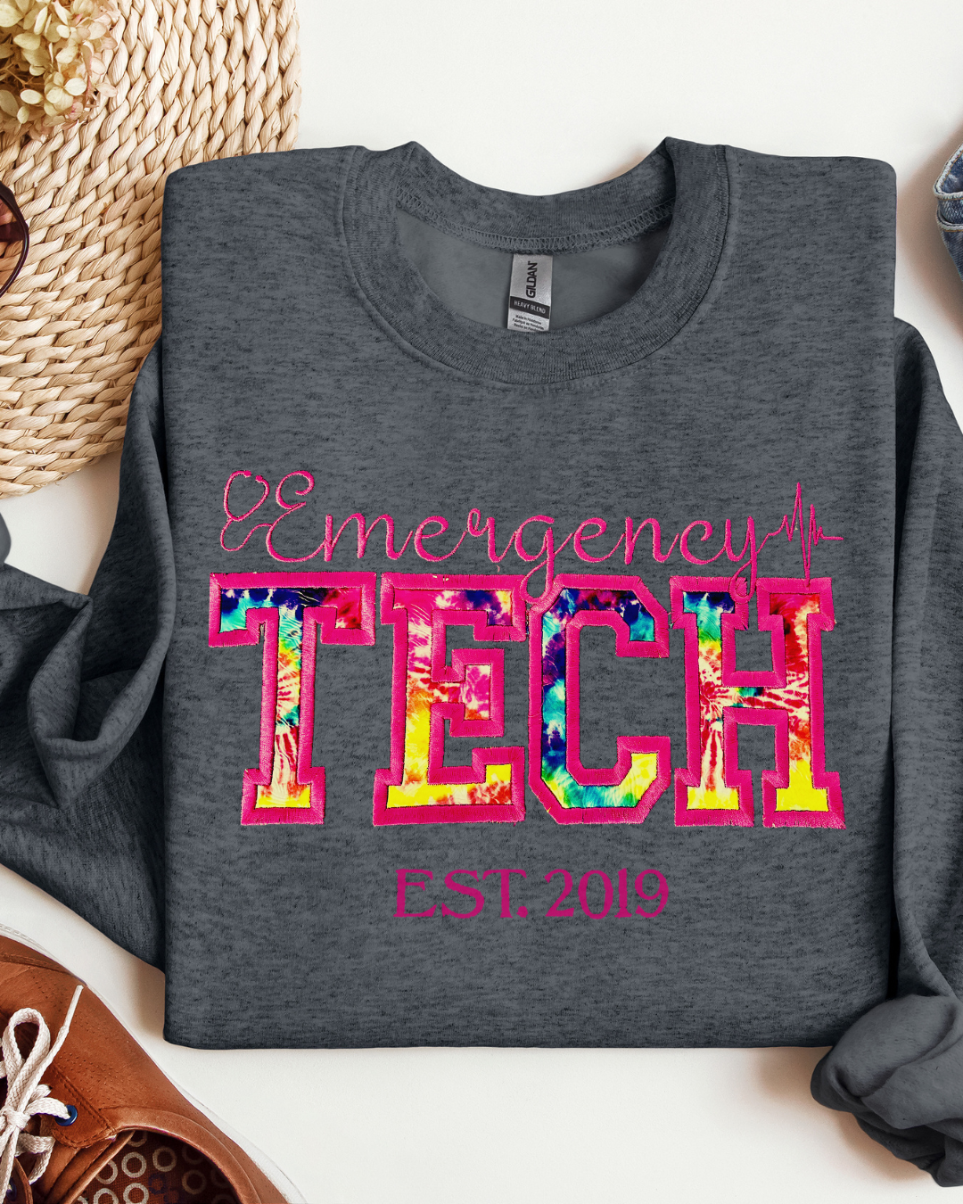 Tie Dye ED Tech Crewneck