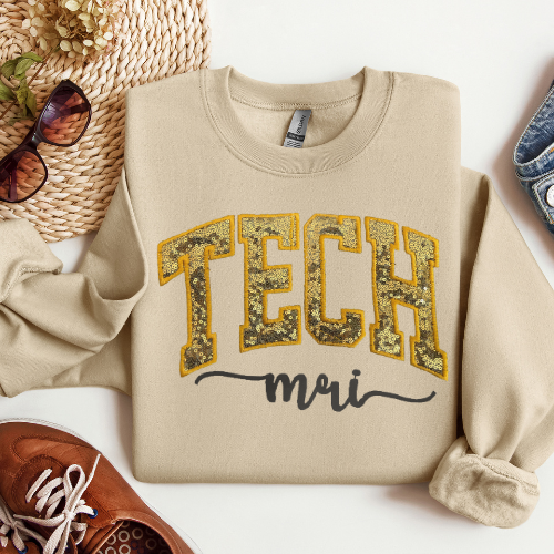Sequin MRI TECH Embroidery Crewneck
