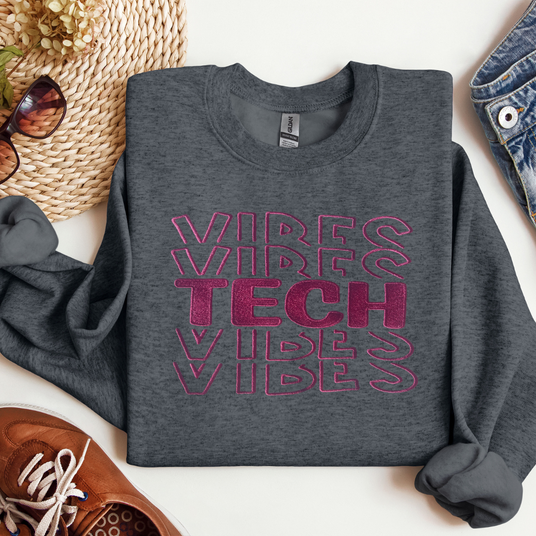 Nurse Tech Vibes Embroidery Crewneck