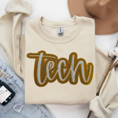 Bold Glitter Nurse Tech Crewneck