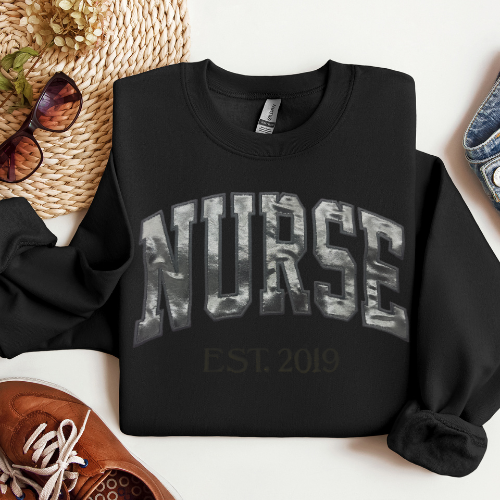 Silver Metallic Embroidery Crewneck
