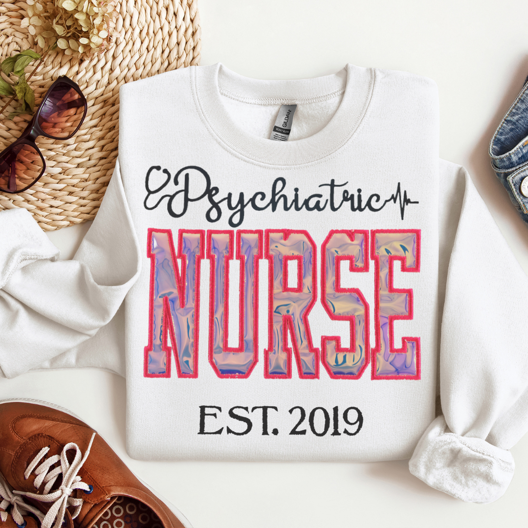 Holograghic Psych Nurse Crewneck