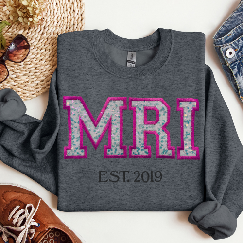 Sequin MRI Embroidery Crewneck