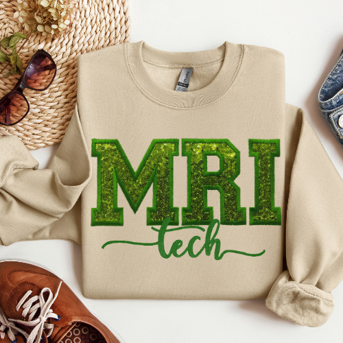 Sequin MRI Embroidery Crewneck