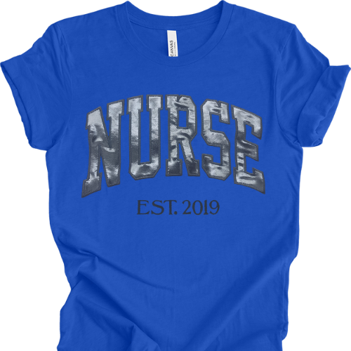 Silver Metallic NURSE T-Shirt