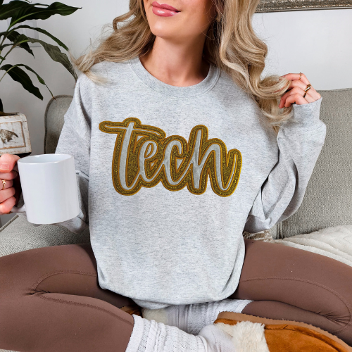 Bold Glitter Nurse Tech Crewneck