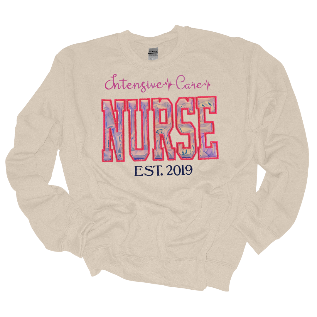 Holograghic ICU Nurse Crewneck