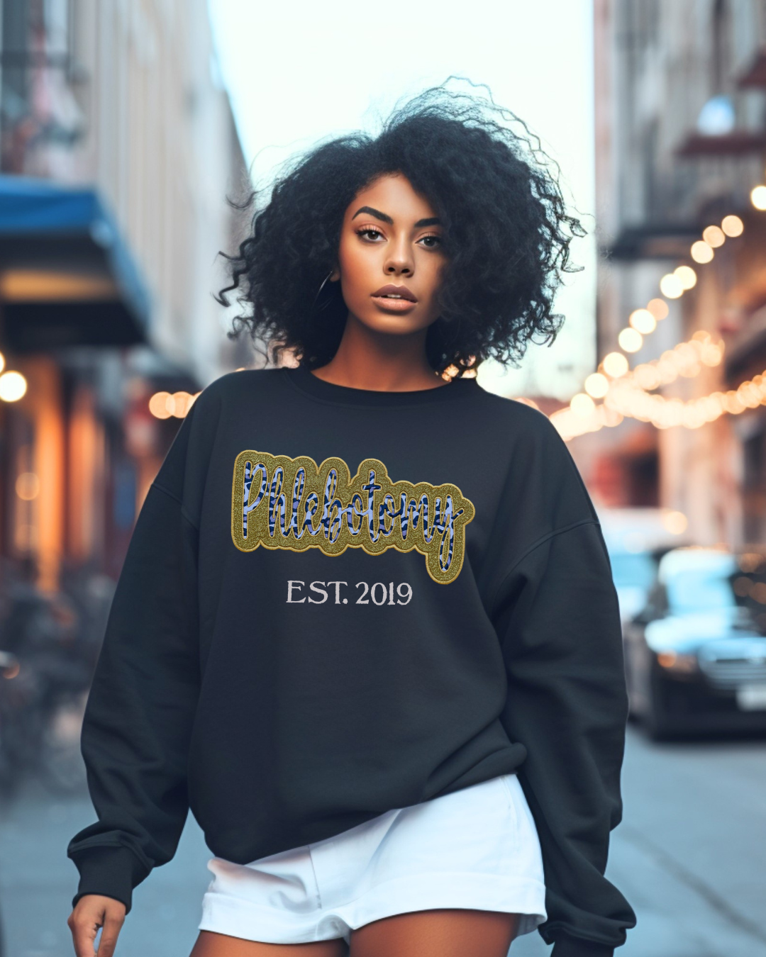 Leopard Phlebotomy Crewneck
