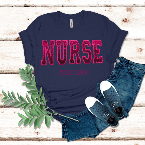 Sequin NURSE T-Shirt