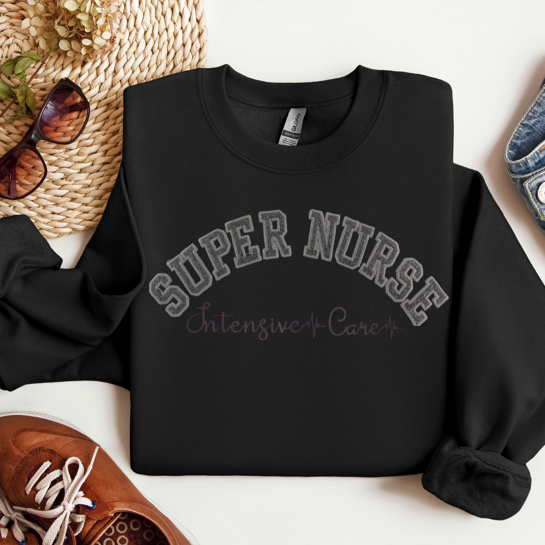 Glitter Super ICU Nurse Hoodie