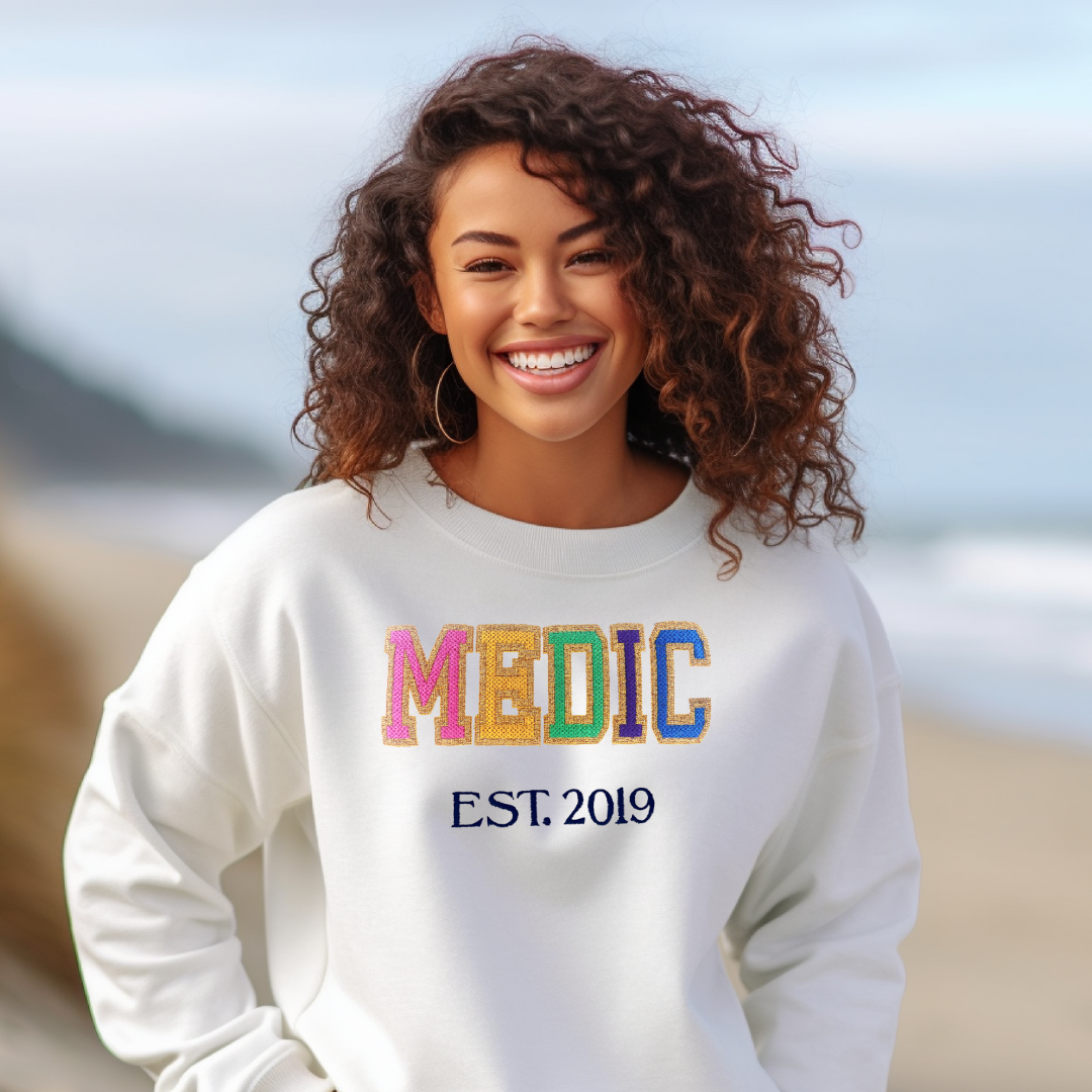 Faux Chenille Paramedic Sweatshirt