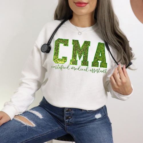 Sequin CMA Embroidery Crewneck