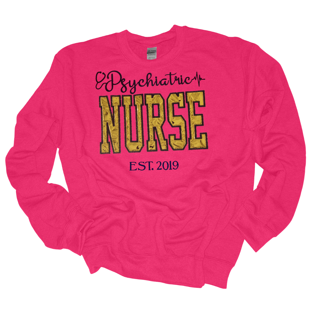 Gold Metallic Psych Nurse Hoodie