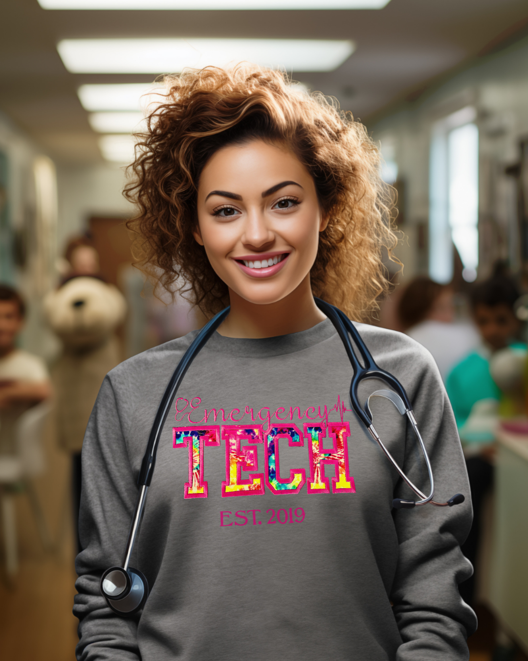 Tie Dye ED Tech Crewneck