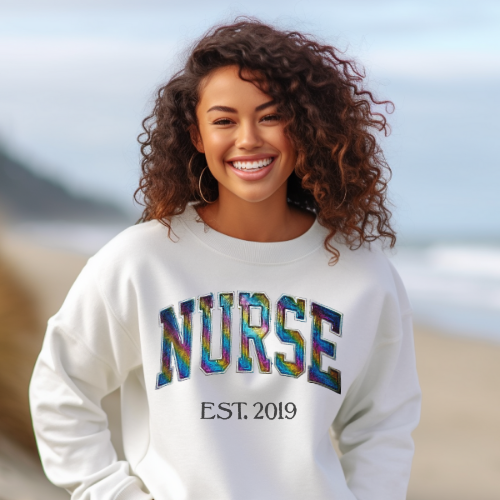 Swirly Glitter Embroidery Crewneck