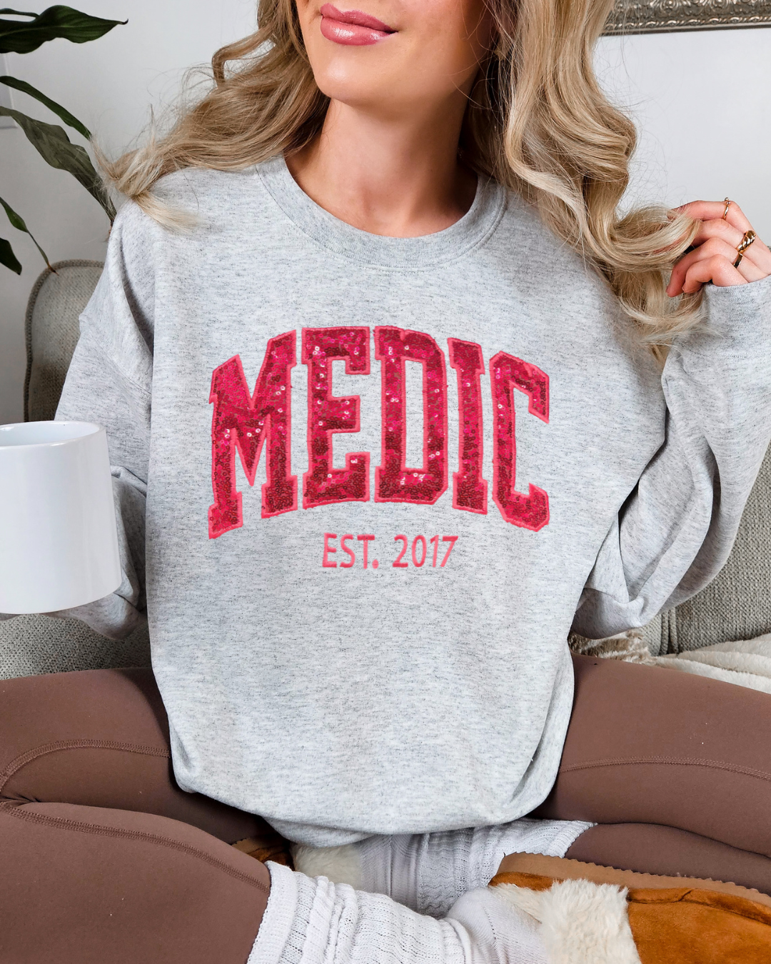 Sequin MEDIC Embroidery Sweatshirt