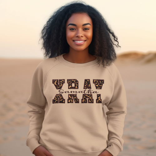 Leopard X-RAY Name Crewneck