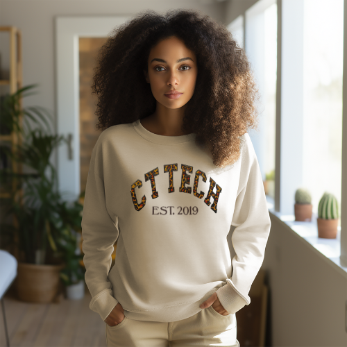Leopard Print CT Tech Crewneck