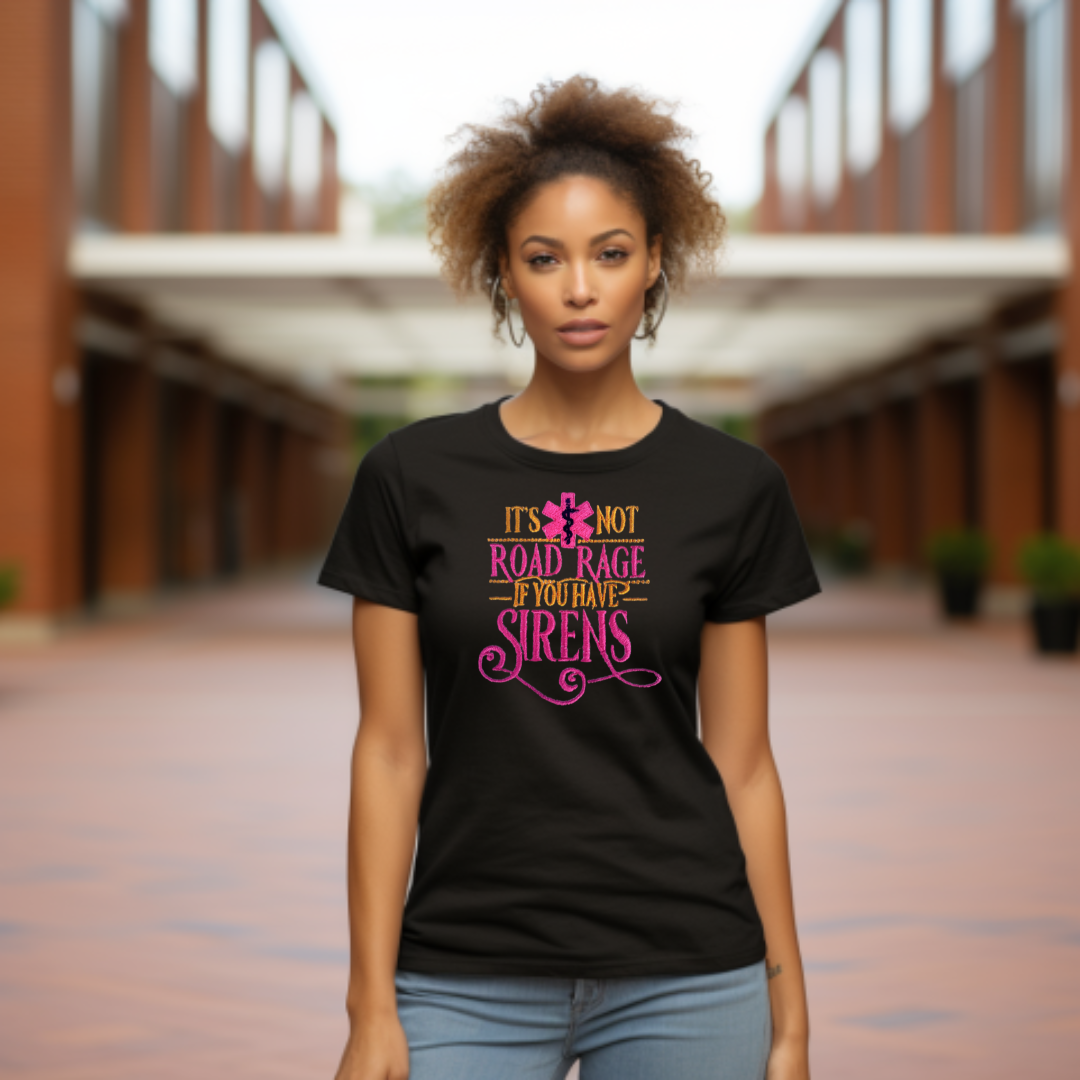 Siren Embroidery Paramedic T-shirt