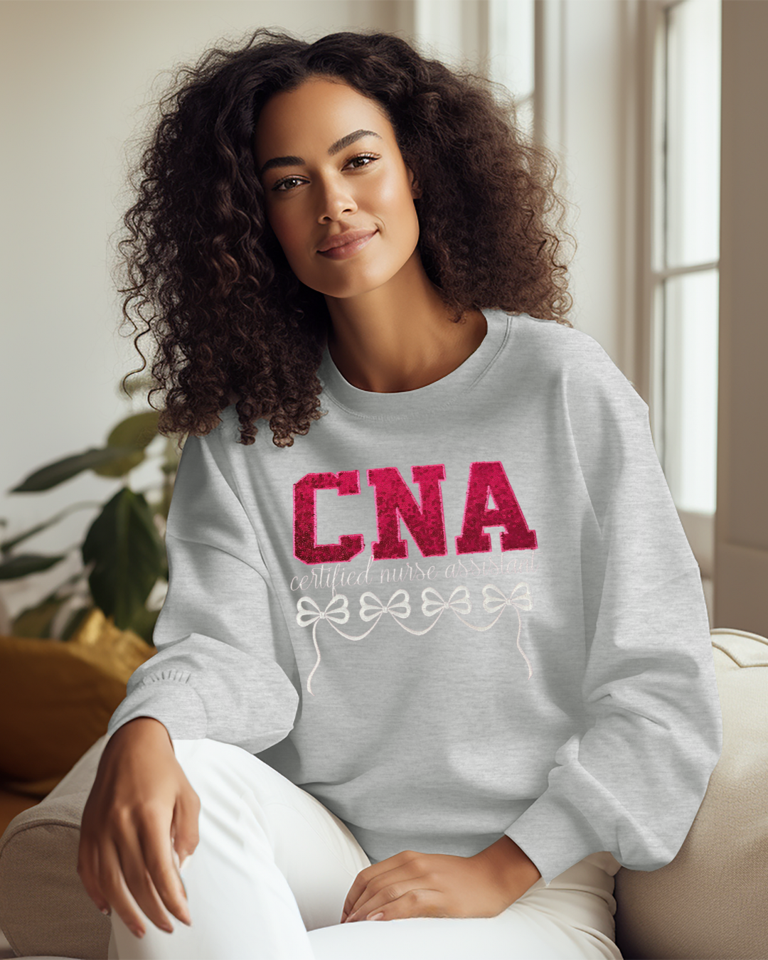 Sequin CNA Embroidery Bow