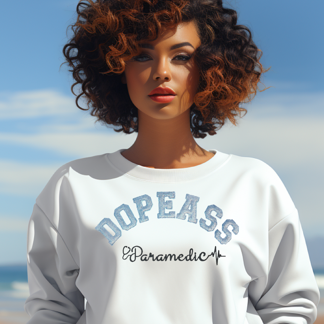 Dopeass Glitter Paramedic Sweatshirt