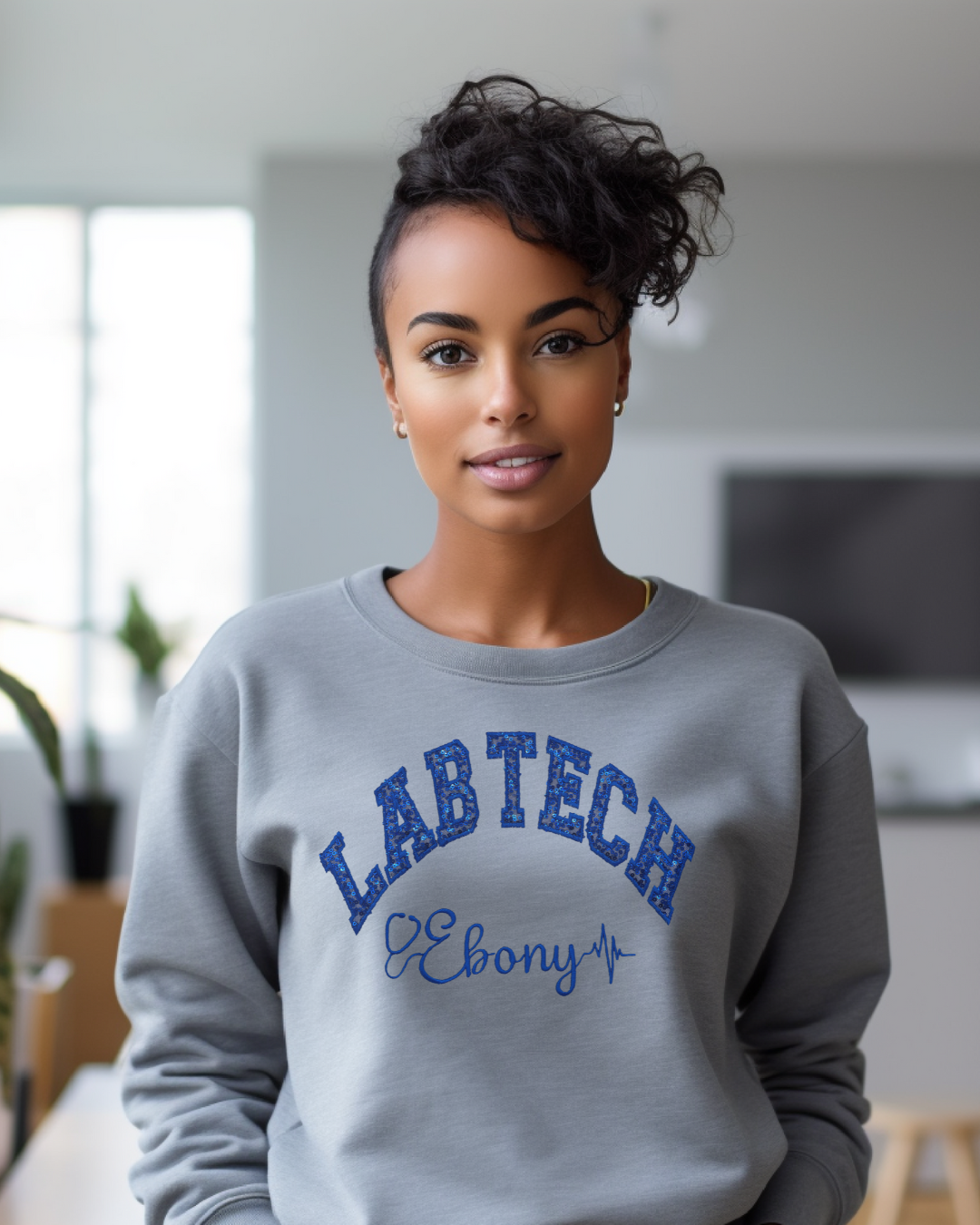Sequin Lab Tech Crewneck