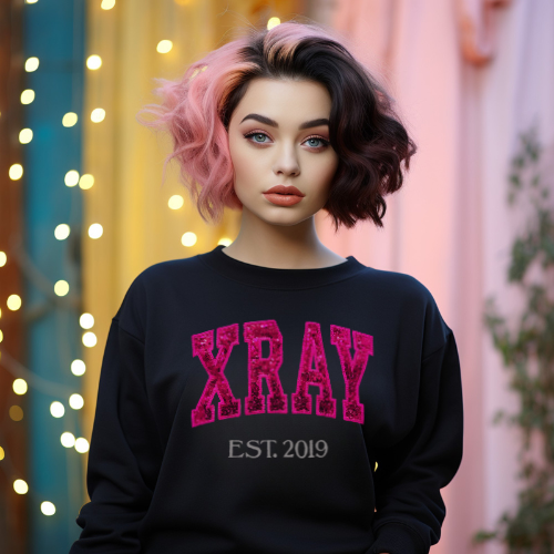 Sequin X-Ray TECH Embroidery Crewneck