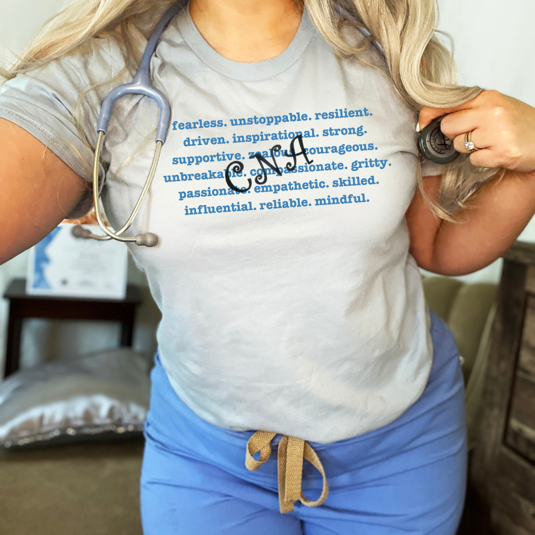 Fearless Nurse Tech Graphic CNA T-shirt