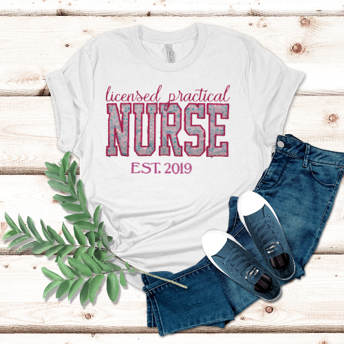 Sequin Licensed Practical NURSE T-Shirt