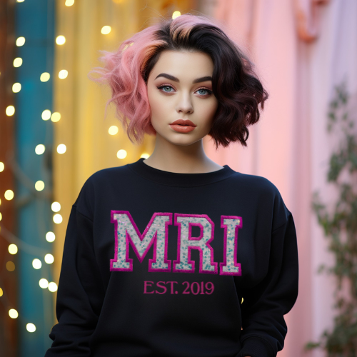 Sequin MRI Embroidery Crewneck