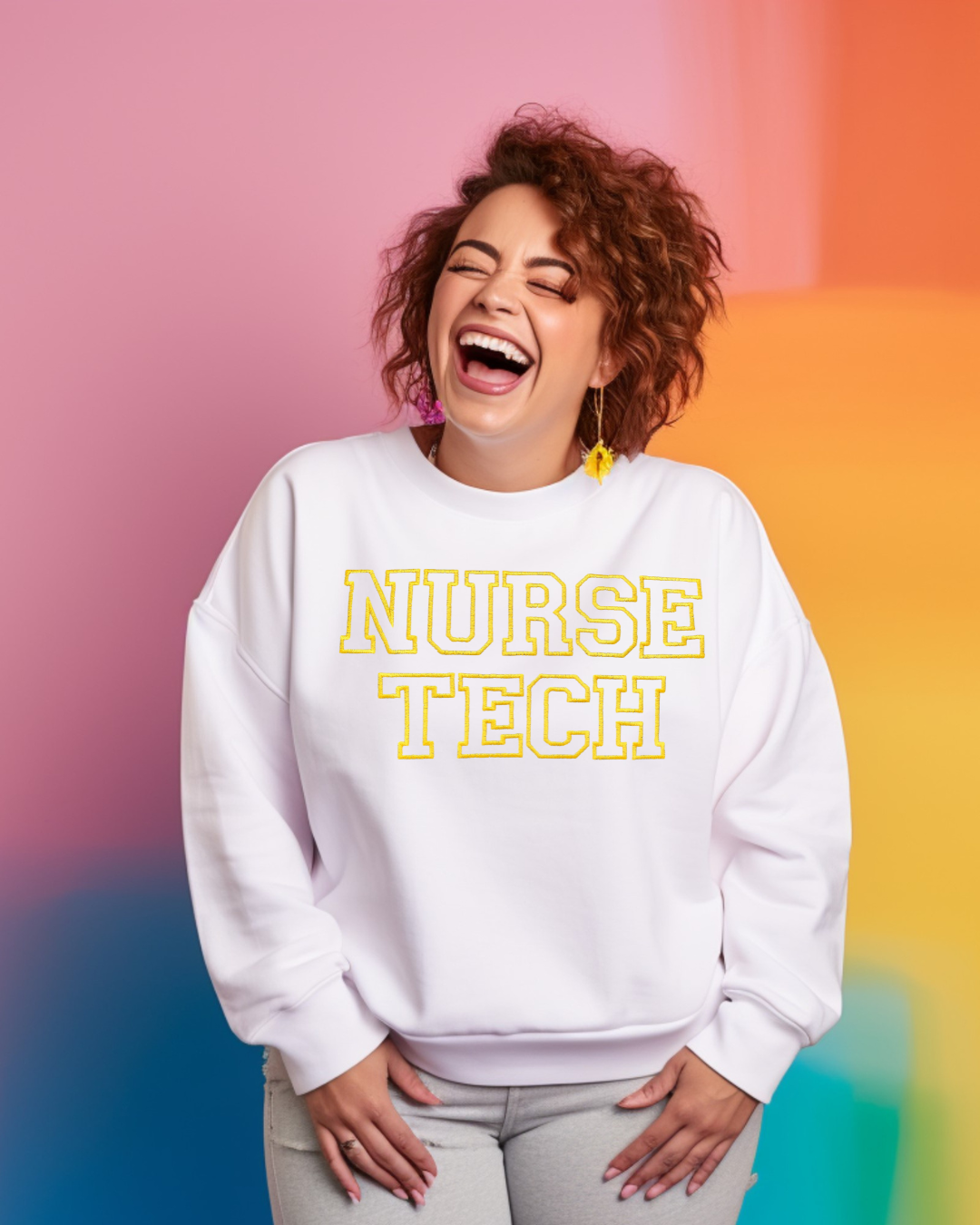 Nurse Tech Embroidery Crewneck