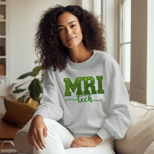 Sequin MRI Embroidery Crewneck