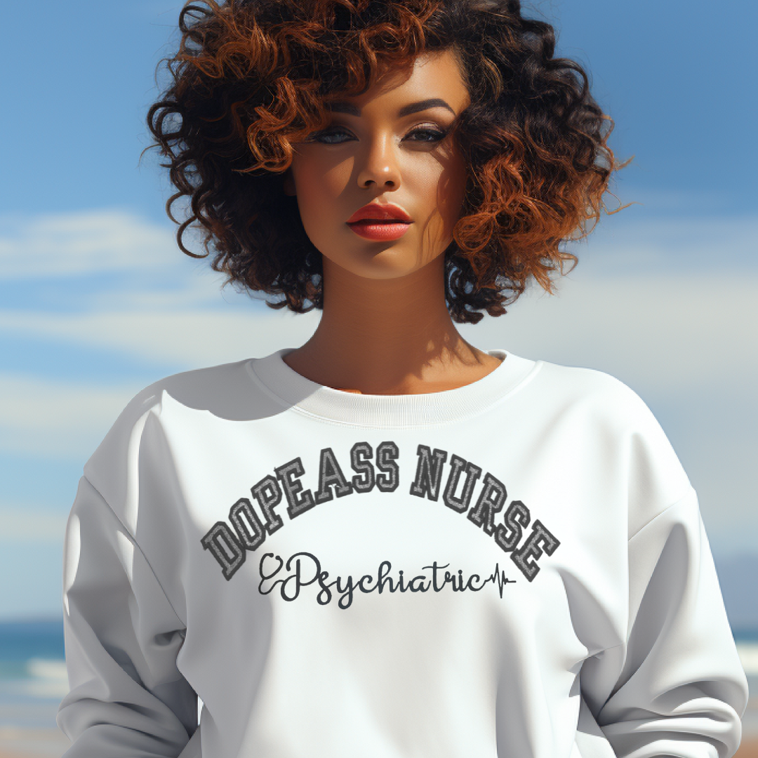 Glitter Dopeass Psych Nurse Hoodie