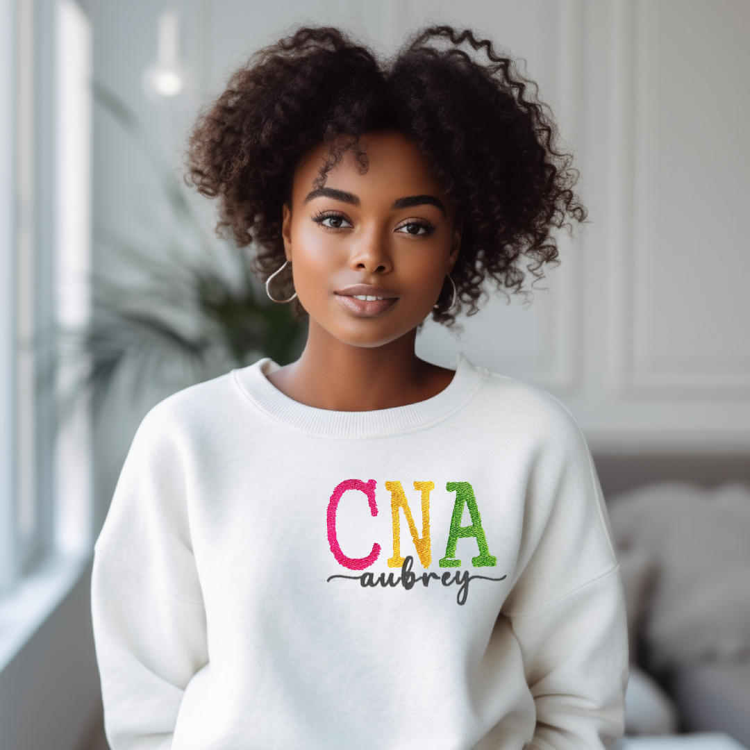 Bold Graphic CNA Embroidery Sweatshirt