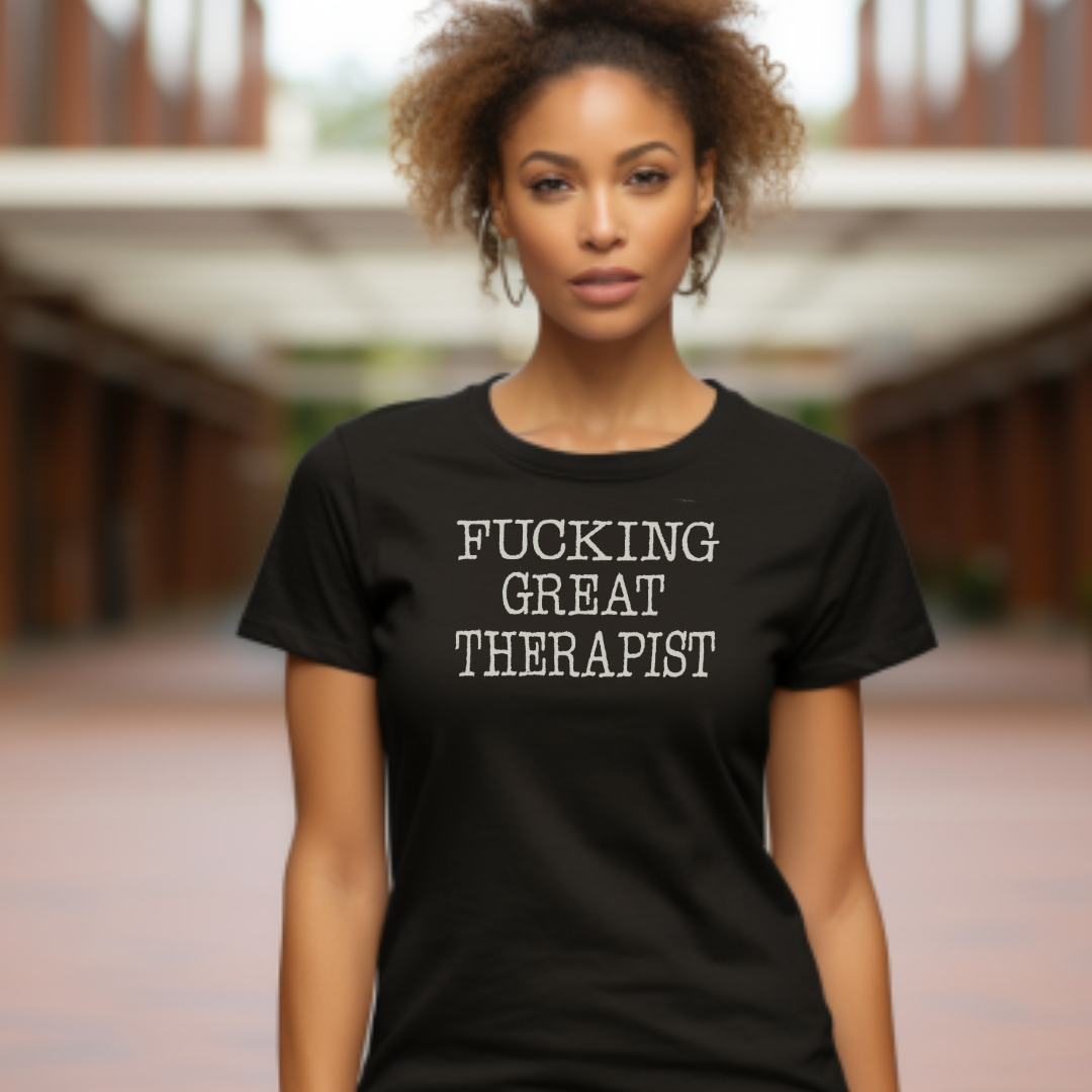 Great Therapy Embroidery T-shirt