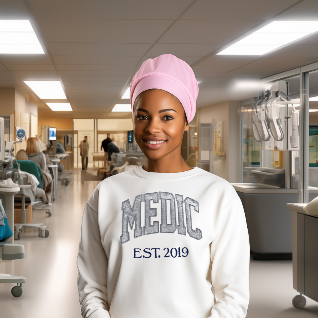 Grey Glitter Paramedic Sweatshirt
