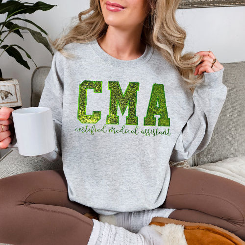 Sequin CMA Embroidery Crewneck