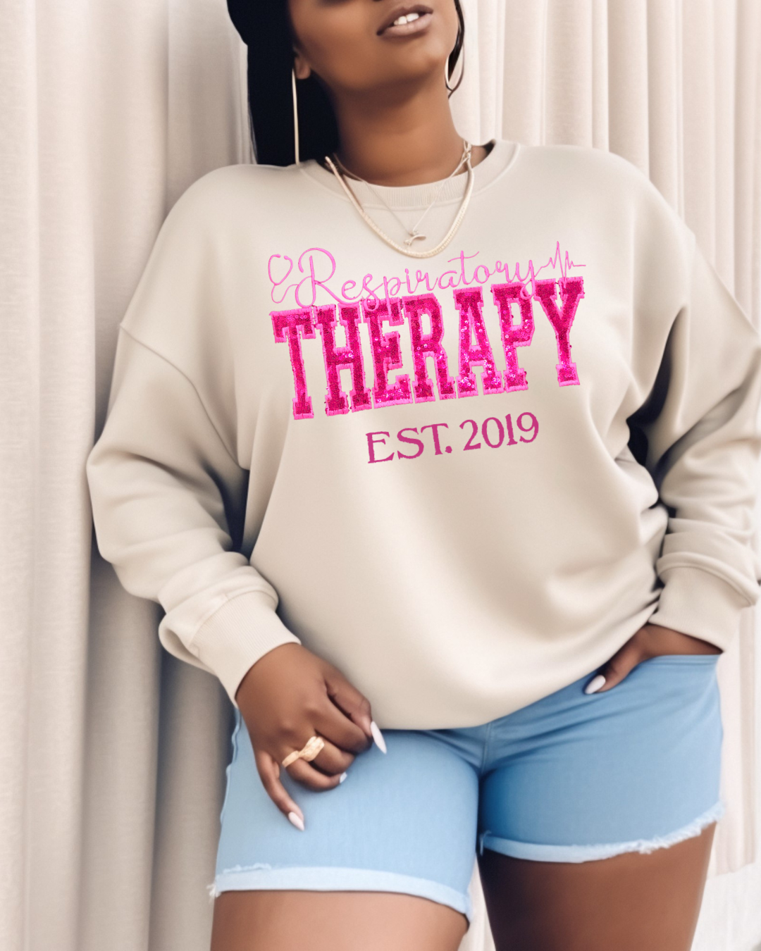 Sequin Respiratory Therapy Hoodie