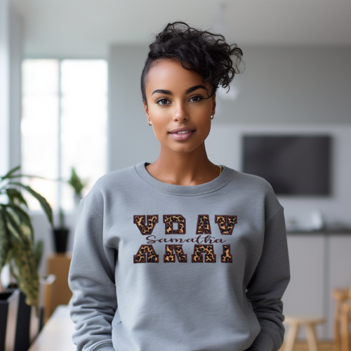 Leopard X-RAY Name Crewneck